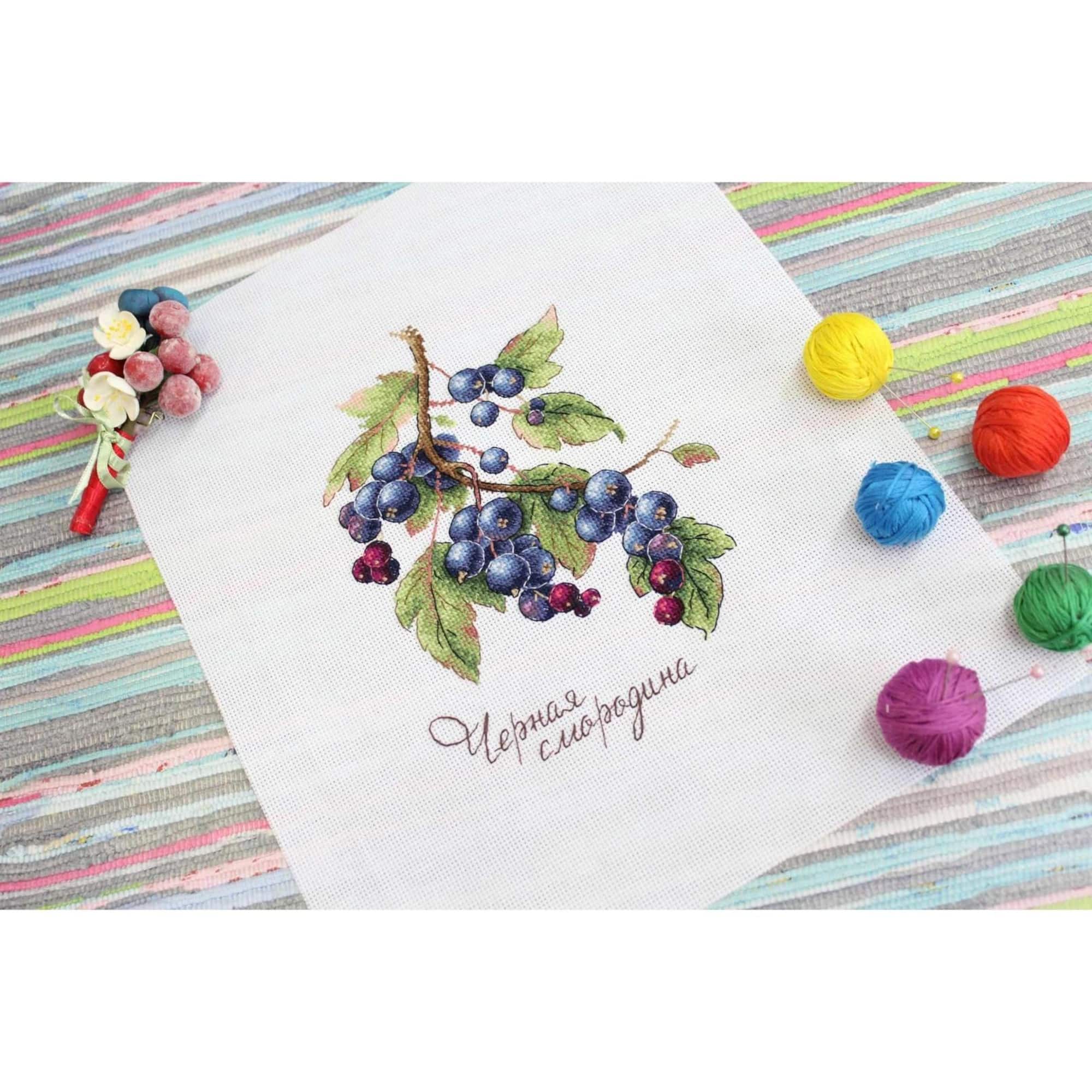 MP Studia Gifts of Nature Black Currant Cross Stitch Kit
